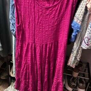 Knox Rose Sleeveless Fuchsia Midi Dress